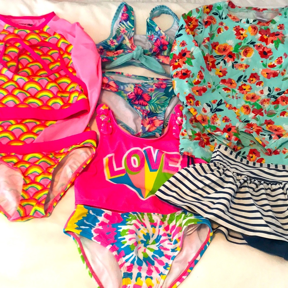 Girls Size 7 Swimsuit Lot